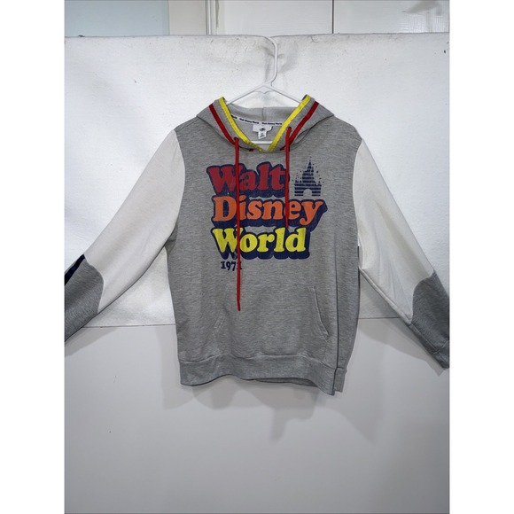 Disney Tops - Disney Parks Walt Disney World 1971 Gray Hoodie with Colorful Logo Women's XL